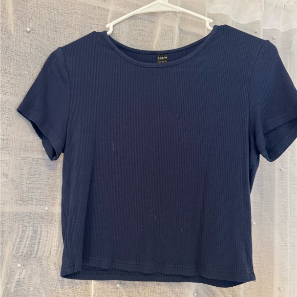 SHEIN Tops - SHEIN Dark Blue Baby Tee